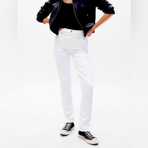 GAP Sz 29 Cigarette High Waist White Jeans NEW WITH TAGS